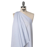 Cotton Shirting - Sky Blue and White Pinstripes - Designer Deadstock