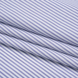 Cotton Shirting - Light Blue and White Candy Stripes - Deadstock