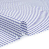 Cotton Shirting - Light Blue and White Candy Stripes - Deadstock