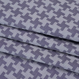 Cotton Twill Shirting - Dark Blue and White Geometric Pinwheels - Deadstock
