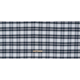 Cotton Oxford Shirting - Navy, Light Blue and Pale Pink Plaid - Deadstock