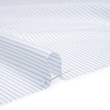 Cotton Shirting - Blue and White Shaded Stripes - Designer Deadstock