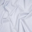 Cotton Shirting - Blue and White Shaded Stripes - Designer Deadstock