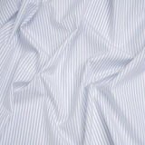 Cotton Shirting - Blue and White Shaded Stripes - Designer Deadstock