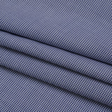 Cotton Gingham Shirting - Navy and White Tiny Checks - Designer Deadstock