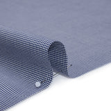 Cotton Gingham Shirting - Navy and White Tiny Checks - Designer Deadstock