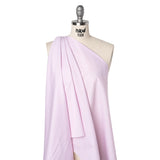 Cotton Twill Shirting - Light Pink, Pale Gray and White Shadow Pinstripes - Deadstock
