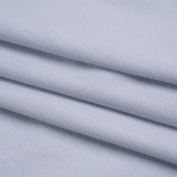 Cotton Dobby Shirting - White, Gray and Blue Rope Stripes - Deadstock