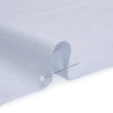 Cotton Dobby Shirting - White, Gray and Blue Rope Stripes - Deadstock