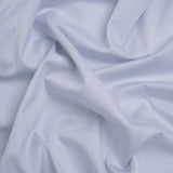 Cotton Dobby Shirting - White, Gray and Blue Rope Stripes - Deadstock
