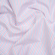 Cotton Oxford Shirting - Pale Blue, Baby Pink and White Candy Stripes - Deadstock