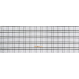 Cotton Oxford Shirting - Greige, Charcoal and White Plaid - Deadstock