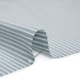 Cotton Oxford Shirting - Dark Teal Green and White Stripes - Deadstock