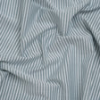 Cotton Oxford Shirting - Dark Teal Green and White Stripes - Deadstock
