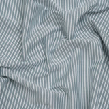 Cotton Oxford Shirting - Dark Teal Green and White Stripes - Deadstock
