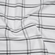 Cotton Oxford Shirting - Charcoal, Light Gray and White Plaid - Deadstock