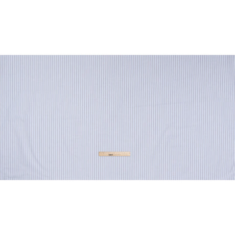 Cotton Oxford Shirting - Sky, Bright Blue and White Candy Stripes - Deadstock