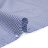 Cotton Shirting - Blue and White Narrow Stripes - Deadstock