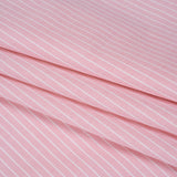 Cotton Oxford Shirting - Light Pink and White Chalk Stripes - Deadstock