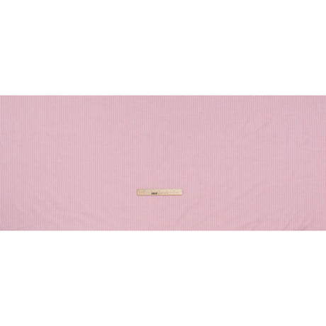 Cotton Oxford Shirting - Light Pink and White Chalk Stripes - Deadstock