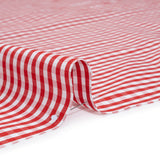 Cotton Oxford Shirting - Red and White Gingham Checks - Deadstock