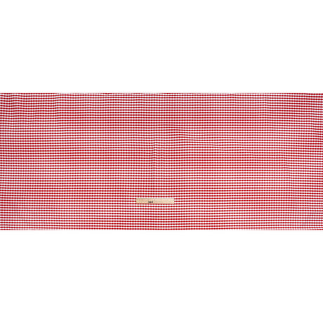 Cotton Oxford Shirting - Red and White Gingham Checks - Deadstock