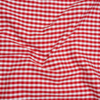 Cotton Oxford Shirting - Red and White Gingham Checks - Deadstock