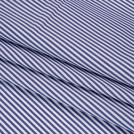 Cotton Shirting - Blue and White Candy Stripes - Deadstock