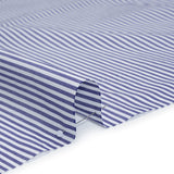 Cotton Shirting - Blue and White Candy Stripes - Deadstock