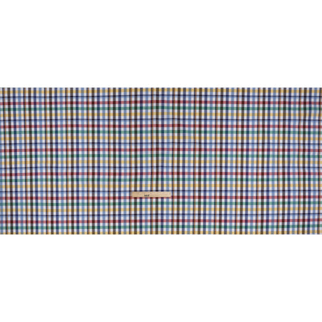 Cotton Twill Shirting - Blue, Red and Green Plaid - Deadstock