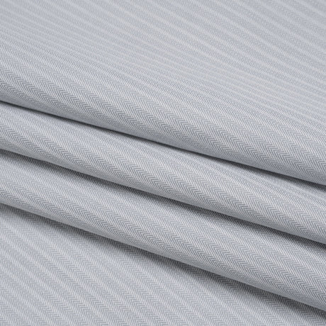 Cotton Herringbone Twill Shirting - Gray Tonal Stripe - Deadstock