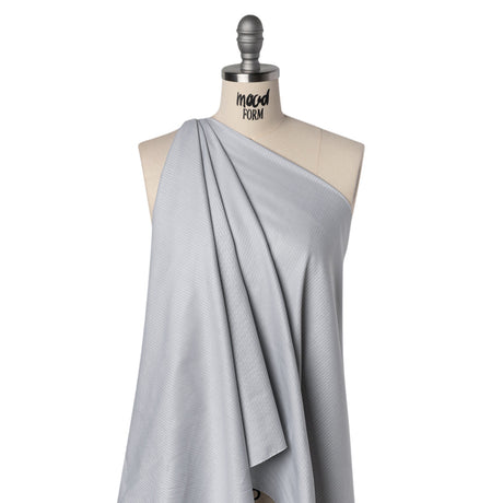 Cotton Herringbone Twill Shirting - Gray Tonal Stripe - Deadstock