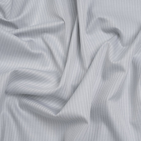 Cotton Herringbone Twill Shirting - Gray Tonal Stripe - Deadstock