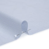 Cotton Twill Shirting - Cobalt Blue and White Mini Windowpane Check - Deadstock