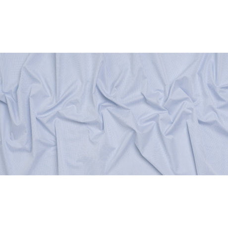 Cotton Twill Shirting - Cobalt Blue and White Mini Windowpane Check - Deadstock