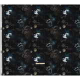 Cotton Voile - Black Celestial Birds - Apollo's Disguise Print - Mood Exclusive Gaia Collection