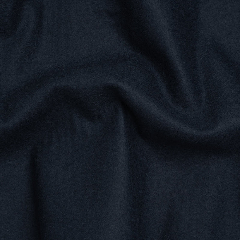 Undercollar Wool Felt with Pad Stitched Canvas Backing Made in Italy - Navy Blue and Oatmeal - Deadstock