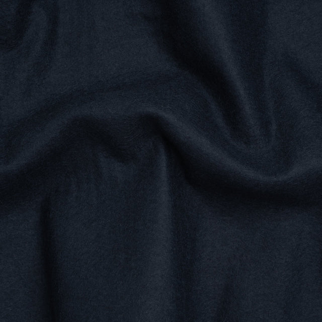 Undercollar Wool Felt with Pad Stitched Canvas Backing Made in Italy - Navy Blue and Oatmeal - Deadstock