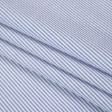 Cotton Oxford Shirting - Blue and White Candy Stripes - Deadstock