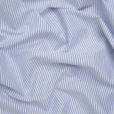 Cotton Oxford Shirting - Blue and White Candy Stripes - Deadstock