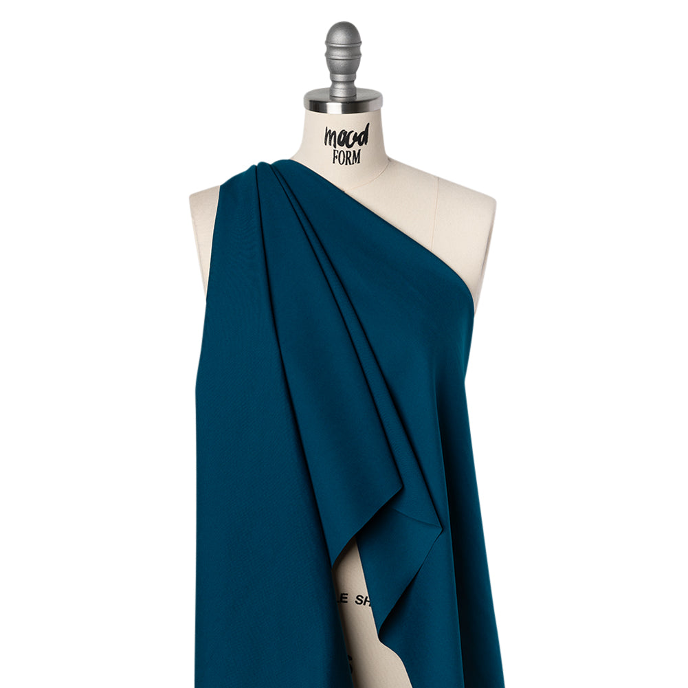Stretch Ponte Knit - Deep Lagoon - Papilio Collection