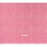 Textured Stretch Cotton Basketweave Panel by Trina Turk - Hot Pink and White Circle Grid and Printed Fringe Border - Designer Deadstock