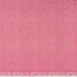 Textured Stretch Cotton Basketweave Panel by Trina Turk - Hot Pink and White Circle Grid and Printed Fringe Border - Designer Deadstock