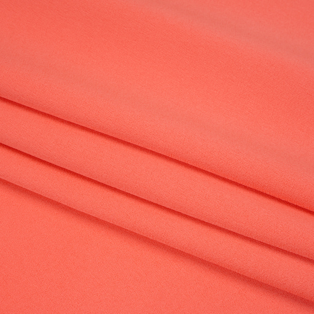 Satin Faced Polyester Crepe by Trina Turk - Coral Lily - Designer Deadstock