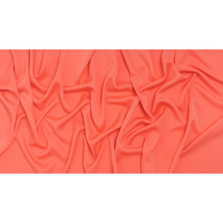 Satin Faced Polyester Crepe by Trina Turk - Coral Lily - Designer Deadstock