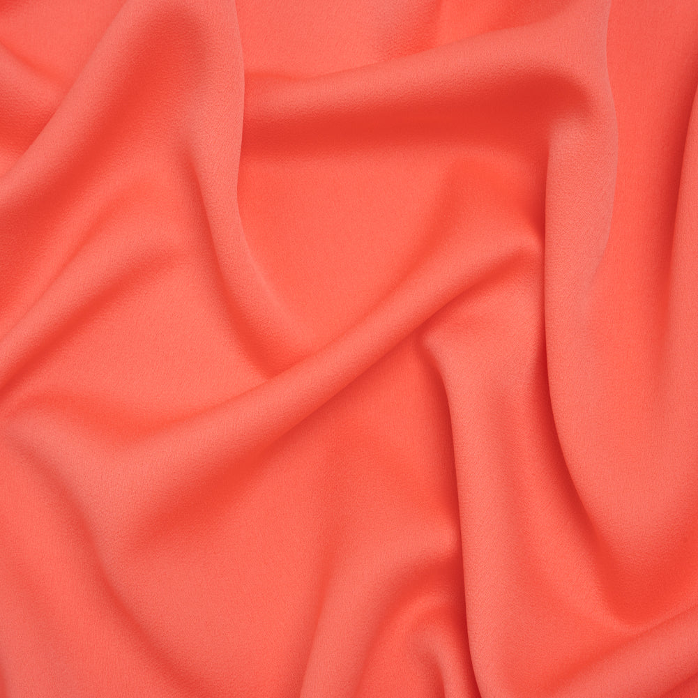 Satin Faced Polyester Crepe by Trina Turk - Coral Lily - Designer Deadstock