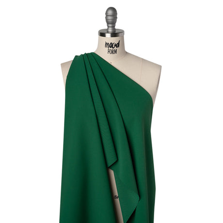 Soft Lightweight Polyester Gabardine - Emerald Green - Stefanie Collection