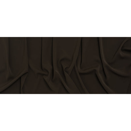 Soft Lightweight Polyester Gabardine - Dark Brown - Stefanie Collection