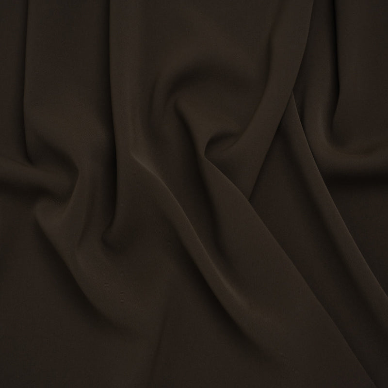 Soft Lightweight Polyester Gabardine - Dark Brown - Stefanie Collection