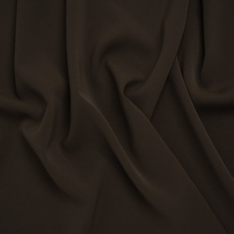 Soft Lightweight Polyester Gabardine - Dark Brown - Stefanie Collection
